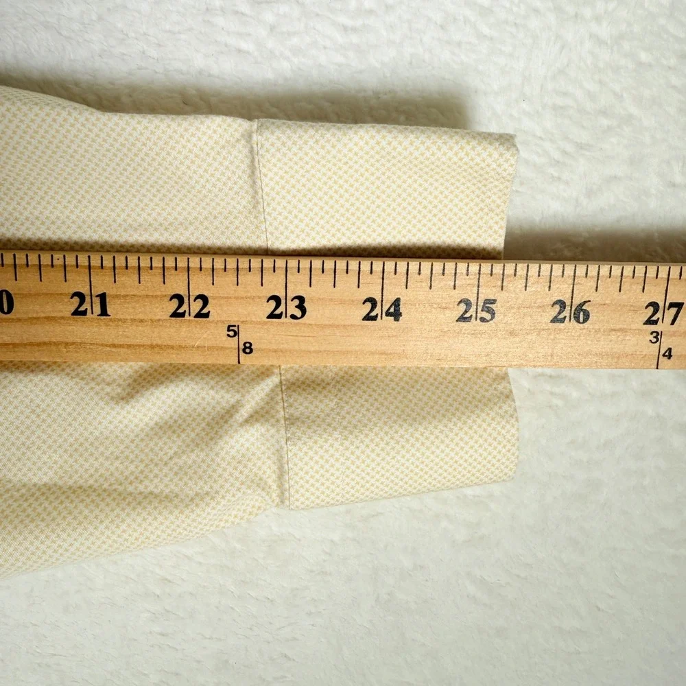 Banana Republic Athletic Fit Wrinkle Resistant Mens XL‎ Yellow Micro Check